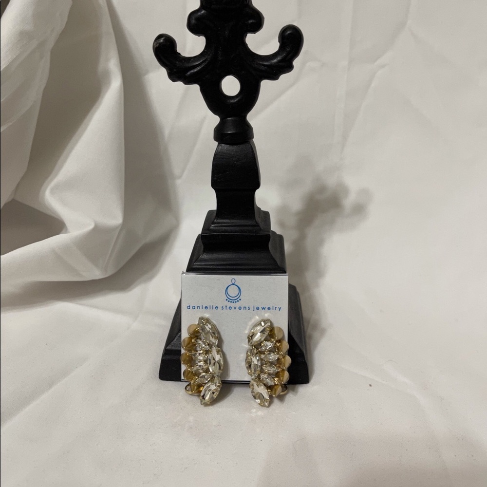 Danielle Stevens Rhinestone and Spikes Ear Cuff